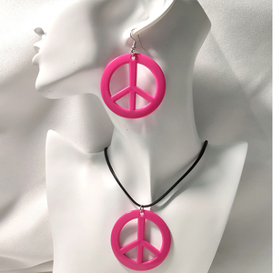 Pesenar femmes Hippy Suit-1960s et 1970s rétro lunettes paix logo collier tournesol couronne bandeau - Product Image 6