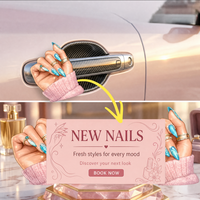 Cartes marketing personnalisées imprimées en offset sur carton, dépliants découpés, mini-cartes de visite pliées pour les marques commerciales