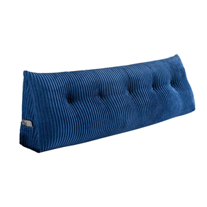 Coussins triangulaires en velours pour tête de lit de lit King Size, décoration de maison de luxe 100%, coussins de lecture pour lit - Product Image 3