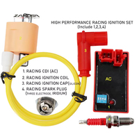 Kit Bobine d'allumage CDI et Bougie de Course 50cc 125cc 150cc 200cc CG AC D8TC pour Moto, Quad, VTT et Pit Bike Iridium