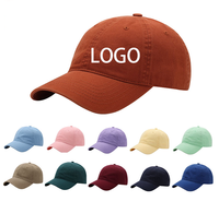 Gorra de Papá con Logotipo Bordado Personalizado |   Gorra Deportiva Ajustable de 6 Paneles, Sin Estructura, Negra, de Algodón Liso, para las Cuatro Estaciones