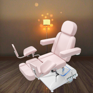 Cama de Masaje Facial Eléctrica Moderna para Salón de Belleza, 4 Motores Ajustables, Cuero Sintético, Esponja de Alta Densidad, Spa, Hotel - Product Image 1
