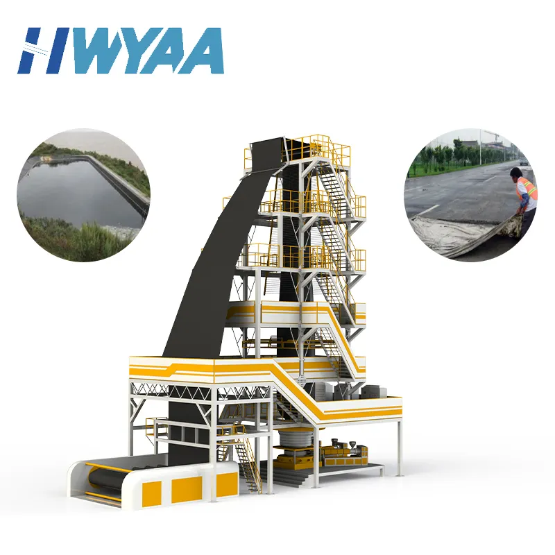 HWYAA PE geomembrane sheet extruding machine made production line