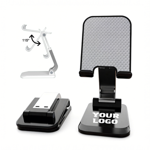 2026年新プロモーションビジネスギフト調整可能な携帯電話ホルダー、モバイルフォンタブレットデスクトップ用卸売電話ホルダー（カスタムロゴ付き） - Product Image 1