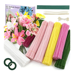 Soft Velvet 10mm Fuzzy <b>Wire</b> DIY <b>Craft</b> Kit for Kids Educational Handmade Projects Beautiful Fuzzy <b>Wire</b> Decorative Flower Designs - Product Image 5