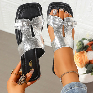 <span class=keywords><strong>Sandali</strong></span> <span class=keywords><strong>da</strong></span> <span class=keywords><strong>spiaggia</strong></span> estivi 2025 in stile romano <span class=keywords><strong>con</strong></span> suola morbida <span class=keywords><strong>da</strong></span> donna, ciabatte casual <span class=keywords><strong>con</strong></span> <span class=keywords><strong>tacco</strong></span> basso per esterno - Product Image 1