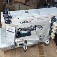 Machine à coudre à point de recouvrement Kansai Special 8803 à bord incurvé, d'occasion, pour usage domestique, moteur japonais, 6000 points/min, épaisseur 5 mm
