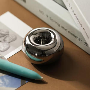 เชิงเทียนเซรามิกอิเล็กโทรเพลทสำหรับตกแต่งบ้านดีไซน์เรียบง่ายทันสมัยเชิงเทียน - Product Image 4