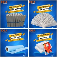 Hojas de Dibujo IDEA Mate de 75 Micras, Material de Impresión para Dibujo Técnico CAD