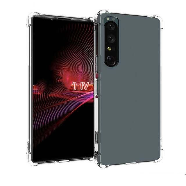 4 Corner Shockproof Clear Soft TPU Full Protection Cover Shell Mobile Phone Case Holder for Sony Xperia 1 IV 10 IV