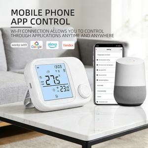 Thermostat d'ambiance sans fil, maison intelligente, Wifi, Tuya, commande vocale, réglable, programmable, régulateur de température pour <span class=keywords><strong>chauffage</strong></span> au sol - Product Image 4