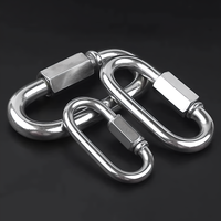 Matériel de gréement SS316 5/16 "Mousqueton Connecteurs de chaîne Maillon rapide ovale avec porte à vis