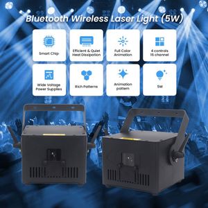 5W RGB Full Color <b>3D</b> Animation <b>Projector</b> Disco DJ Laser Light with DMX/Wireless Control for Night Club Event Stage & Theme Park - Product Image 2