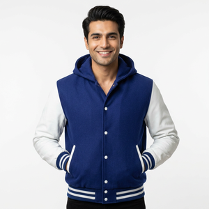 เสื้อแจ็คเก็ตขนสัตว์ดีไซน์สปอร์ตสำหรับผู้ชาย - Product Image 1