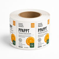 Etiquetas Personalizadas para Frascos de Frutos Secos - Rollos de Etiquetas de Vinilo Impermeables con Diseño Cítrico para Regalos de Frutas de Grado Alimenticio y Empaques Gourmet