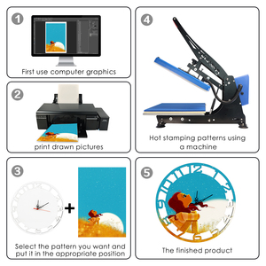 Đồng Hồ Treo Tường Thăng Hoa Chất Liệu Tấm Composite Mật Độ Trung Bình Và Đồng Hồ Treo Tường Truyền Nhiệt Làm Quà Tặng - Product Image 6