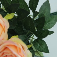 Rose artificielle fleur corail fleurs fleurs en soie avec longue tige Roses en soie pour mariage douche nuptiale fête décoration de la maison