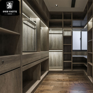 Armoire familiale moderne en bois YVT avec portes coulissantes, design extensible, étagères de rangement de haute qualité, <span class=keywords><strong>tringle</strong></span> à vêtements, chambre à coucher, salon - Product Image 4