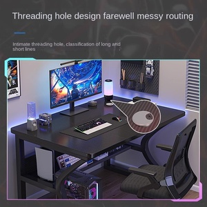 Bureau de jeu moderne en acier pour chambre à coucher, bureau à domicile, poste de travail pour e-sport, écriture pour étudiant, location - Product Image 4
