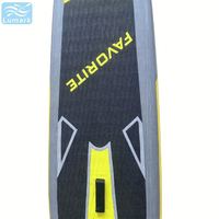 SUP gonflable portable de 14,1 pieds avec aileron central et pompe manuelle haute pression pour la course, idéal pour les sports nautiques en extérieur, certifié CE Lumark