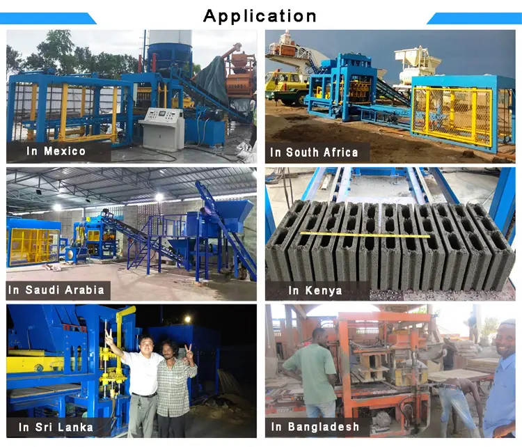Tanzanya'da QT4-15A tuğla yapma makineleri beton blok makinesi birbirine tuğla makinesi fiyat