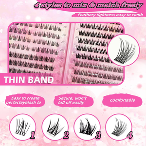 En gros, bouquets de <span class=keywords><strong>cils</strong></span> individuels DIY, <span class=keywords><strong>Cils</strong></span> en bouquet, Pestanas Postizas, <span class=keywords><strong>Cils</strong></span> en Bouquet, Courbure D, effet pointu, Vegan, pour application autonome - Product Image 4