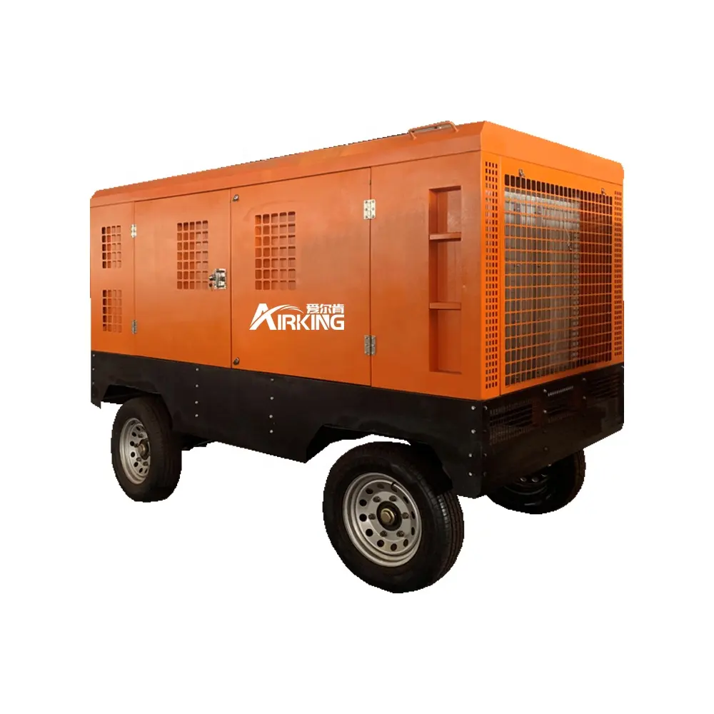 Low Fuel Consumption 706Cfm 261Psi Diesel Powered Air Compressor 194Kw Mobile Air Compressor