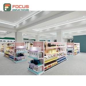Custom Retail Project Tempered Glass Wall Display Vendor Beauty Retail Design - Product Image 5