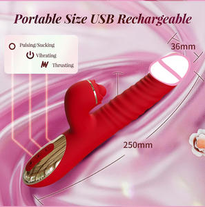 Vibrador de Conejo con Movimiento de Arriba a Abajo, Juguetes Sexuales para Adultos, Estimulador de Punto G y Clítoris, Vibrador de Conejo con Movimiento de Empuje para la Masturbación Femenina - Product Image 4