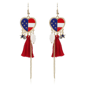 Pendientes con diseño <span class=keywords><strong>de</strong></span> bandera estadounidense, estrella <span class=keywords><strong>de</strong></span> cinco puntas, rojo, blanco y azul, para el Día <span class=keywords><strong>de</strong></span> la Independencia - Product Image 5