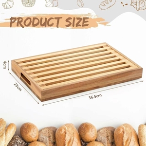 MSH en stock, vente en gros, plateau attrape-miettes en bois, planche à découper pour le pain - Product Image 2