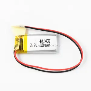 li-ion polymer battery 401428 041428 3.7v 120mah 3.7v smallest lipo battery for blue tooth speaker