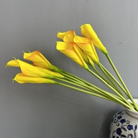 RK270 Großhandel Langstielige EVA Calla-Lilien Weiß Rosa Realistische Künstliche Calla-Blumen für Heim- und Hochzeitsdekoration