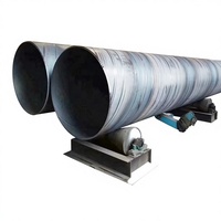 Pipa Baja Dilas Spiral Diameter Besar Standar ASTM 6m/12m Berlapis Anti-korosi 3LPE FBE untuk Pipa Saluran Minyak dan Gas