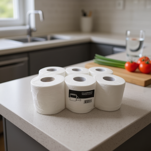 Kitchen Paper Towels 6 Rolls White For Cooking And Cleaning - Product Image 3