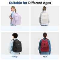 Sac à dos étudiant résistant à l'eau, personnalisable avec logo, élégant et neutre, pour ordinateur portable 15 pouces, idéal pour les trajets quotidiens et les voyages de loisirs
