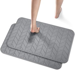 Tapis de bain antidérapant en pierre pour bébé, tapis de bain en terre de diatomée à séchage rapide pour salle de bain et comptoir de cuisine, tapis de séchage de vaisselle - Product Image 1