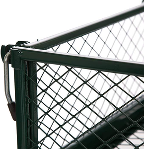 TC1840A 1840ミニ4輪ヘビーデューティ折りたたみガーデンハンドトロリースチールユーティリティメッシュガーデンカートガーデントロリー - Product Image 4