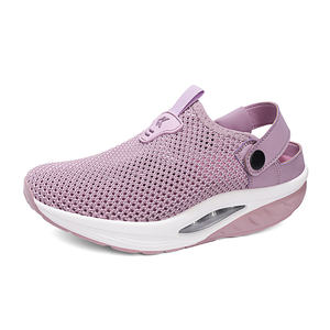 Baskets de sport d'été légères et respirantes pour femmes, confortables, en maille ajourée, style basketball avec amorti - Product Image 1
