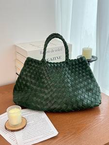 Nuevo Producto, Bolso de Mano Tejido a Mano de PU, Estilo Retro Minimalista y Creativo para Mujer - Product Image 6