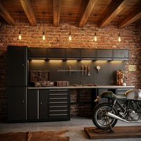 Armoire à outils professionnelle en acier, système modulaire OEM, 7 tiroirs, capacité de charge de 500 kg, moderne pour garage de moto rétro, loft