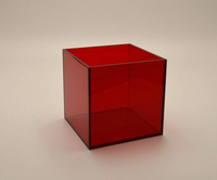 Cubes d'affichage en acrylique translucide colorés en gros sur mesure support de boîte d'organisation en plexiglas carré pour étui de magasin de détail