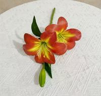 Bunga Lily Sutra 3D Real-Touch 2-Kepala, Bunga Tiruan Populer untuk Pernikahan, Hari Valentine, Paskah, Dekorasi Rumah