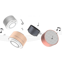 S9 S10 C6 BTS06 A10 Altavoz Bluetooth Circular Portátil Pequeño de Madera de Bambú (Carcasa Metálica) con Sonido de DJ, Económico