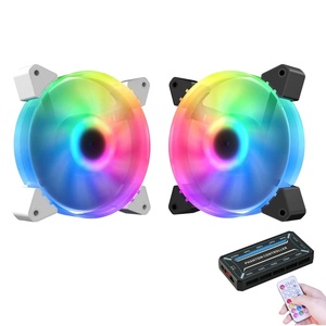 Helly yuhuan 12cm RGB im lặng trường hợp máy tính quạt làm mát hiệu quả tản nhiệt 6-pin giao diện 3-pin PC nhựa cho CPU <span class=keywords><strong>Fan</strong></span> - Product Image 1