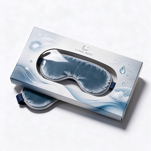 Boîtes en papier personnalisées en gros avec fenêtre transparente pour l'emballage de masques de sommeil occultants - Product Image 2