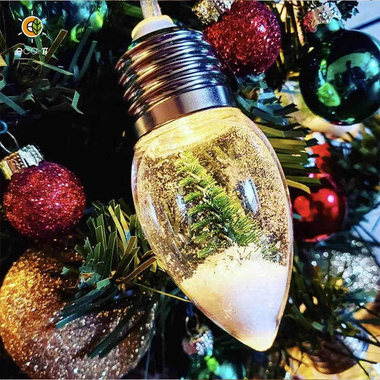 10 LED Crystal Ball Hanging Christmas Tree Light Home Festival decorative Bulb string led lights for decoration christmas