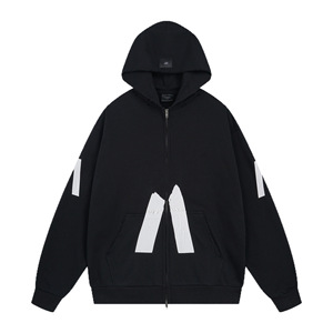 Versione di Alta Gamma del Brand di Moda Parigino B, Nuova Collezione 2024 in Edizione Limitata, Felpa con Cappuccio in Cotone Archi Cozy con Zip e Stampa - Product Image 5