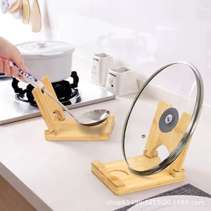 New household kitchen folding multi-functional wooden <b>pot</b> lid stand/tabletop <b>pot</b> lid rack/kitchen storage rack - Product Image 2