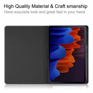 Cover per tablet con motivo mucca e portapenna compatibile con la custodia per tablet Samsung <span class=keywords><strong>Galaxy</strong></span> <span class=keywords><strong>Tab</strong></span> S7 Plus da 12,4 pollici SM-T970 - Product Image 4